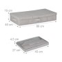 Relaxdays Unterbettkommode Vlies Grau Faltbar Klettverschluss 2er Set 15 cm x 80 cm x 40 cm_4