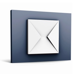 ORAC DECOR W106 3D Wandpaneel in Weiß, modernes Zierlement für die Wandgestaltung.