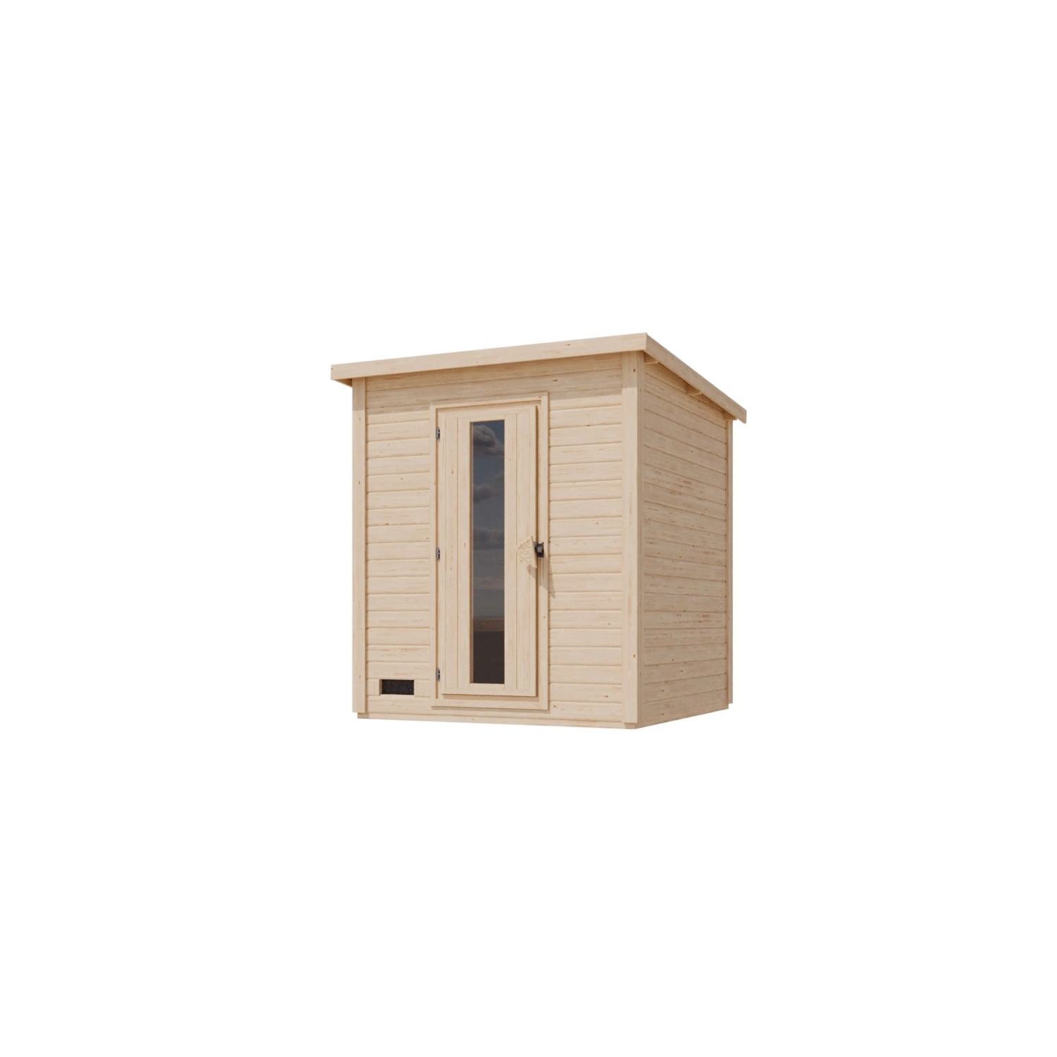 Chillroi 38 mm Saunahaus Melo 2 Naturbelassen mit Ofen 9kW mit Steuerung günstig online kaufen