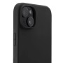 Schwarze Hama MagCase Handyhülle für iPhone 15, matte Oberfläche, mit Kameraschutz und Seitentasten.