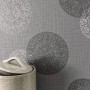 Newroom Vliestapete Raina Silber Kreise Retro Strukturiert FSC®_2