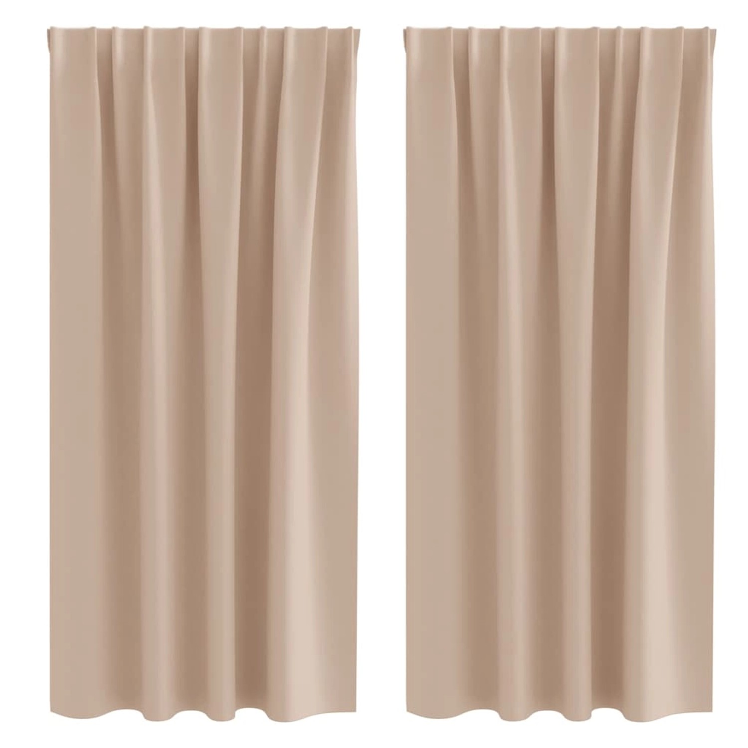 vidaXL Verdunkelungs-Vorhänge mit Ringen Taupe Polyester 4107439 günstig online kaufen