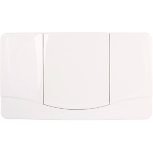 Weiße Betätigungsplatte für Kombiset SW 1000 mit Spül-Stopp-Funktion.