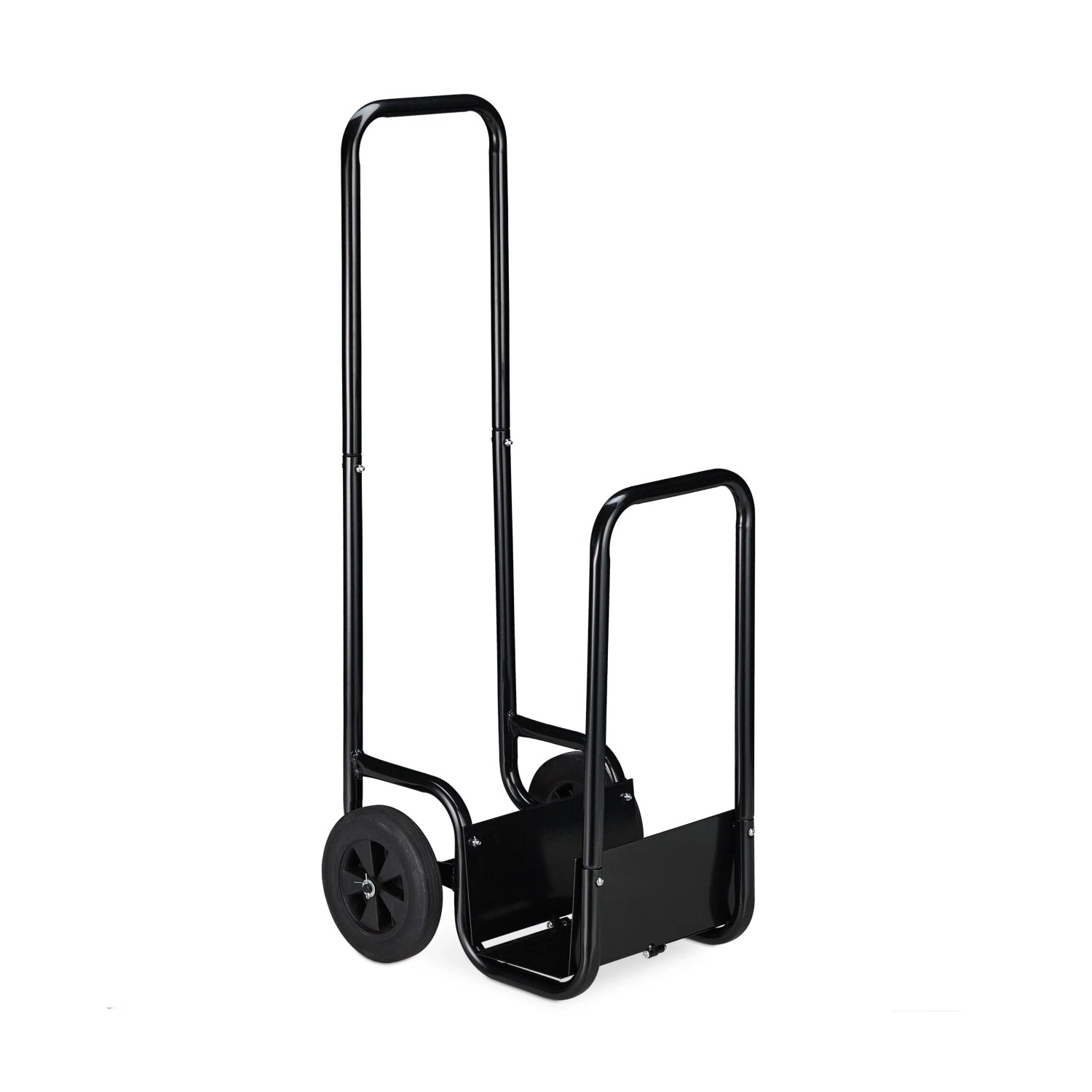 Relaxdays Kaminholzwagen Stahl Schwarz Rollbar 100 cm x 43 cm x 40 cm