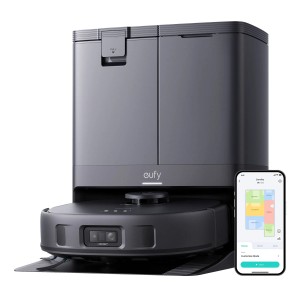 Eufy Saug- und Wischroboter X10 Pro Omni mit Reinigungsstation und Smartphone-App.