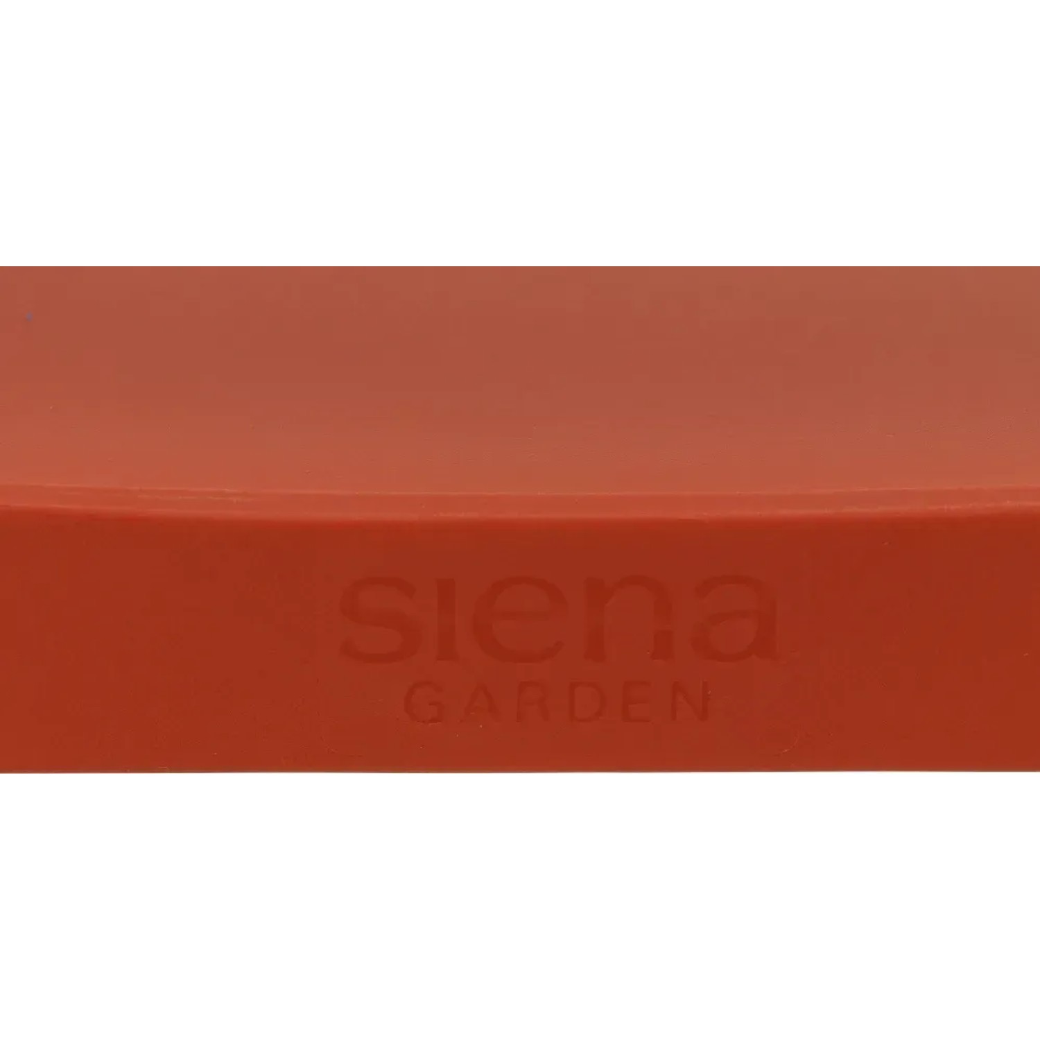 Detailaufnahme: Siena Garden Lane Stapelsessel in Brick, Gartenstuhl mit Logo.