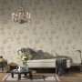 A.S. Création Vliestapete Romantico mit Blumenmuster in Creme und Gold.