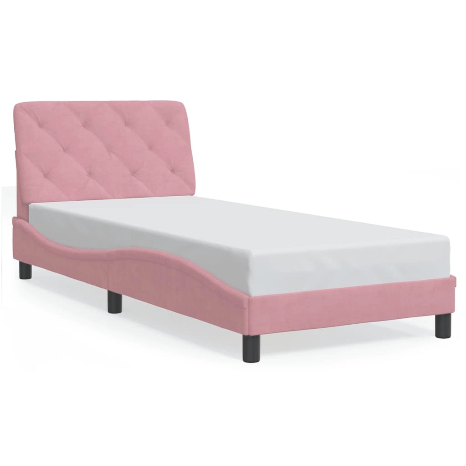vidaXL Bettgestell ohne Matratze Rosa 90x190 cm Samt 3207898 günstig online kaufen