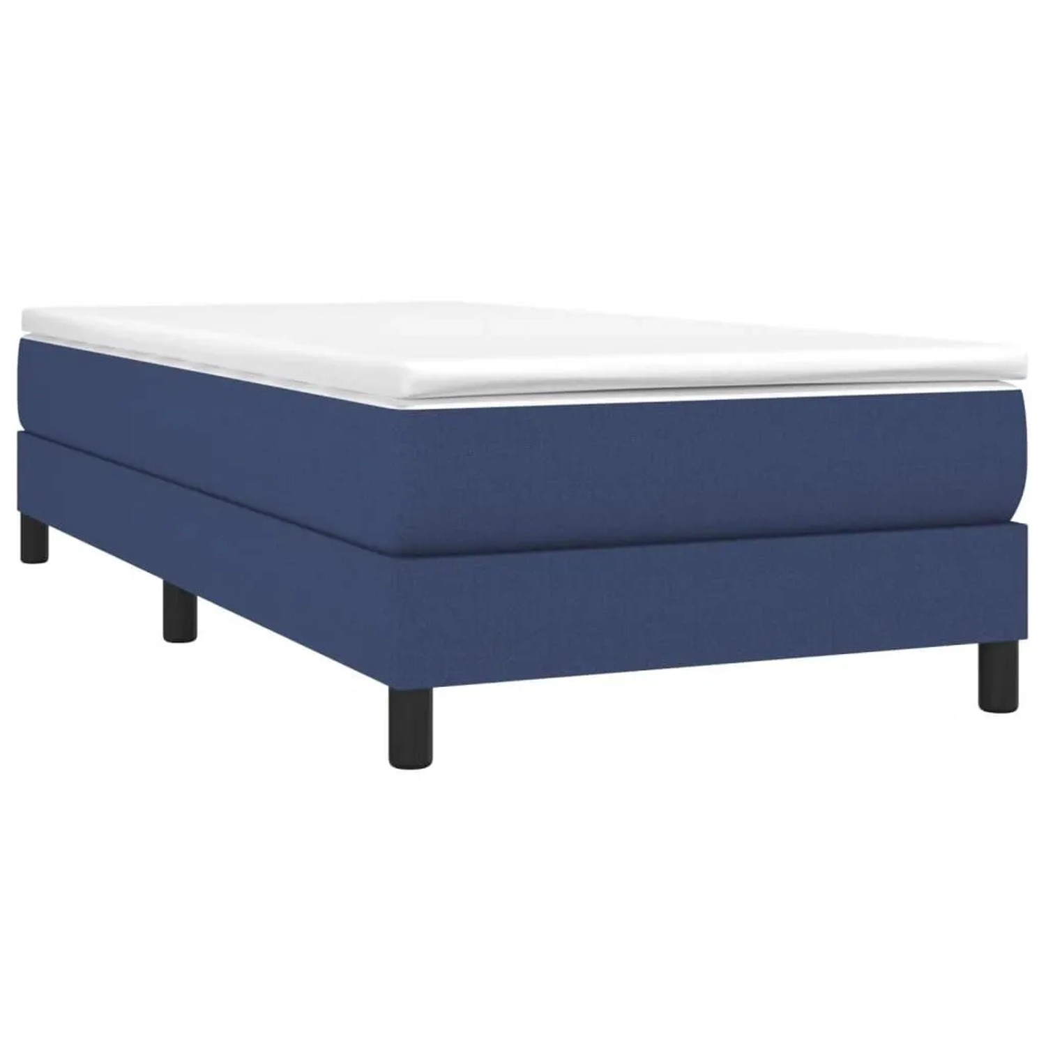 vidaXL Boxspringbett mit Matratze Blau 90x190 cm Stoff 3144043 günstig online kaufen