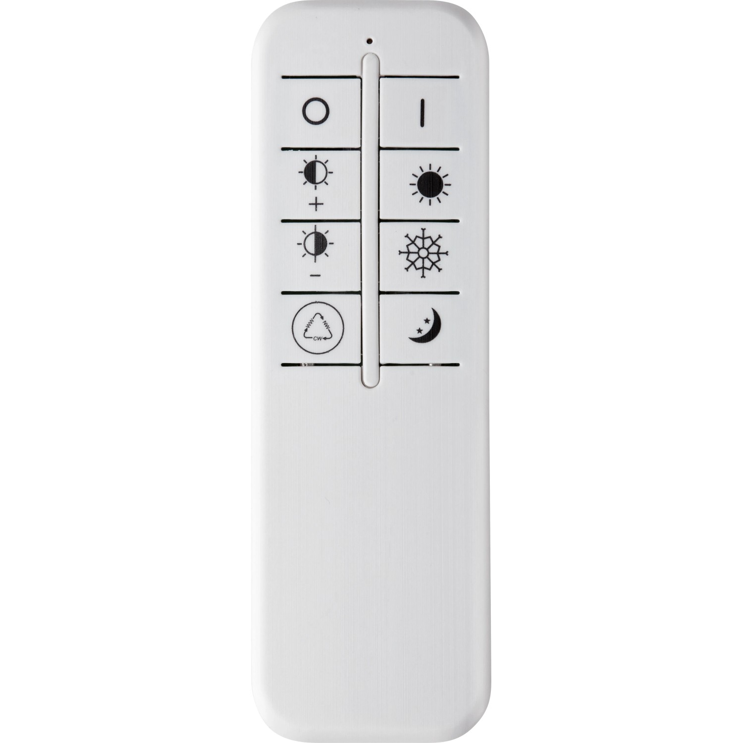 Fernbedienung für LED Deckenleuchte Angera zur Lichtsteuerung und Dimmung.