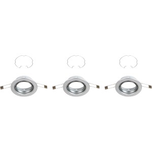 Briloner Einbaustrahler 3er-Set, Aluminium, schwenkbar, für GU10 Leuchtmittel.