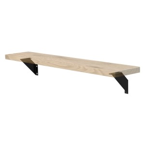 ML-Design Regal mit 2 schwarzen, dreieckigen Regalhalterungen aus Metall, 10 cm.