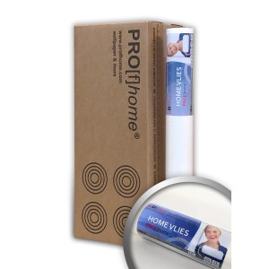 PROFHOME HomeVlies Vliestapete, 4 Rollen im Karton. Glatte, weiße, überstreichbare Renoviervliestapete.