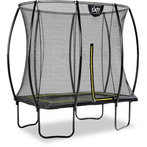 Schwarzes EXIT Silhouette Gartentrampolin 153x214cm mit Sicherheitsnetz.
