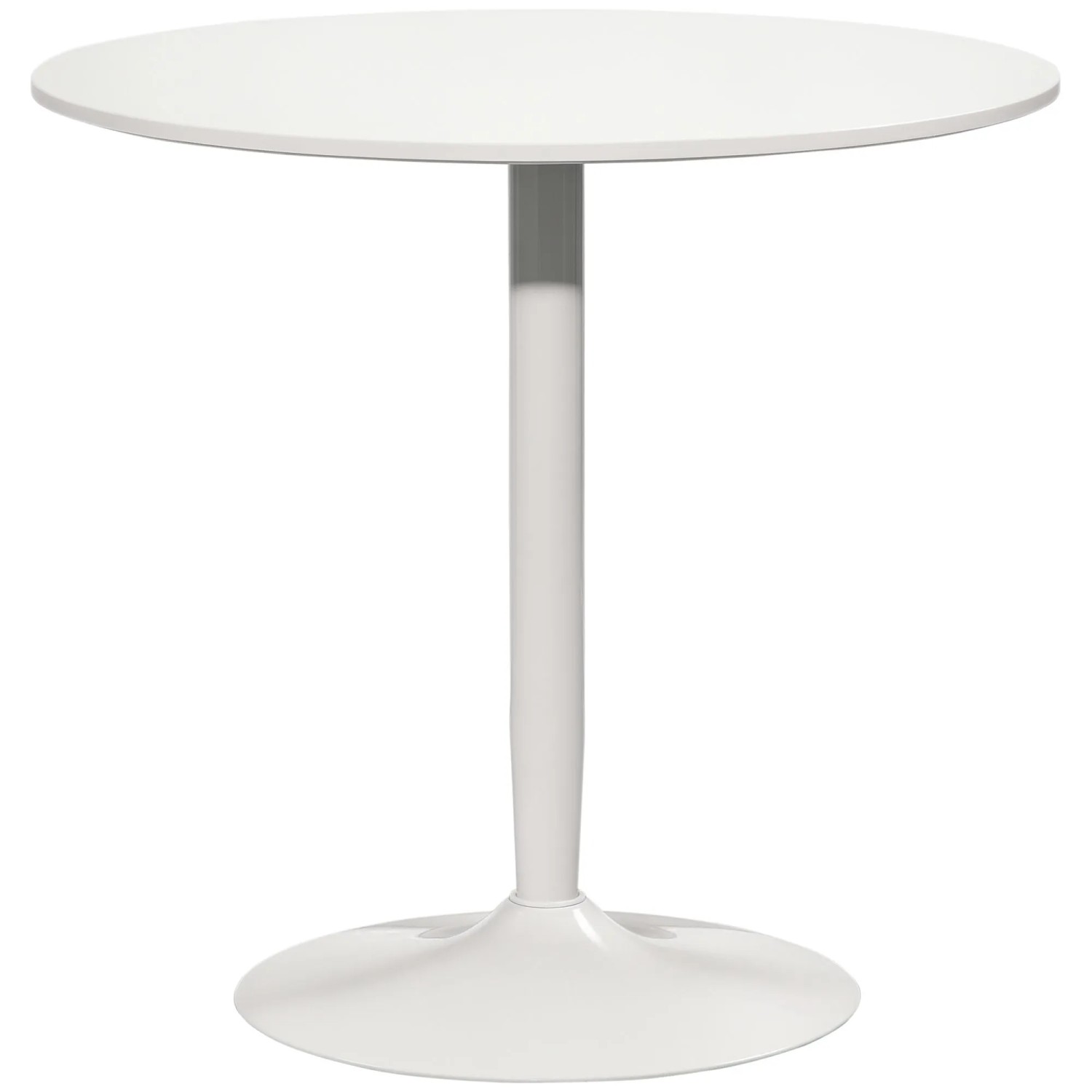 HOMCOM Esstisch MDF Stahl 80L x 80B x 75H cm Weiß