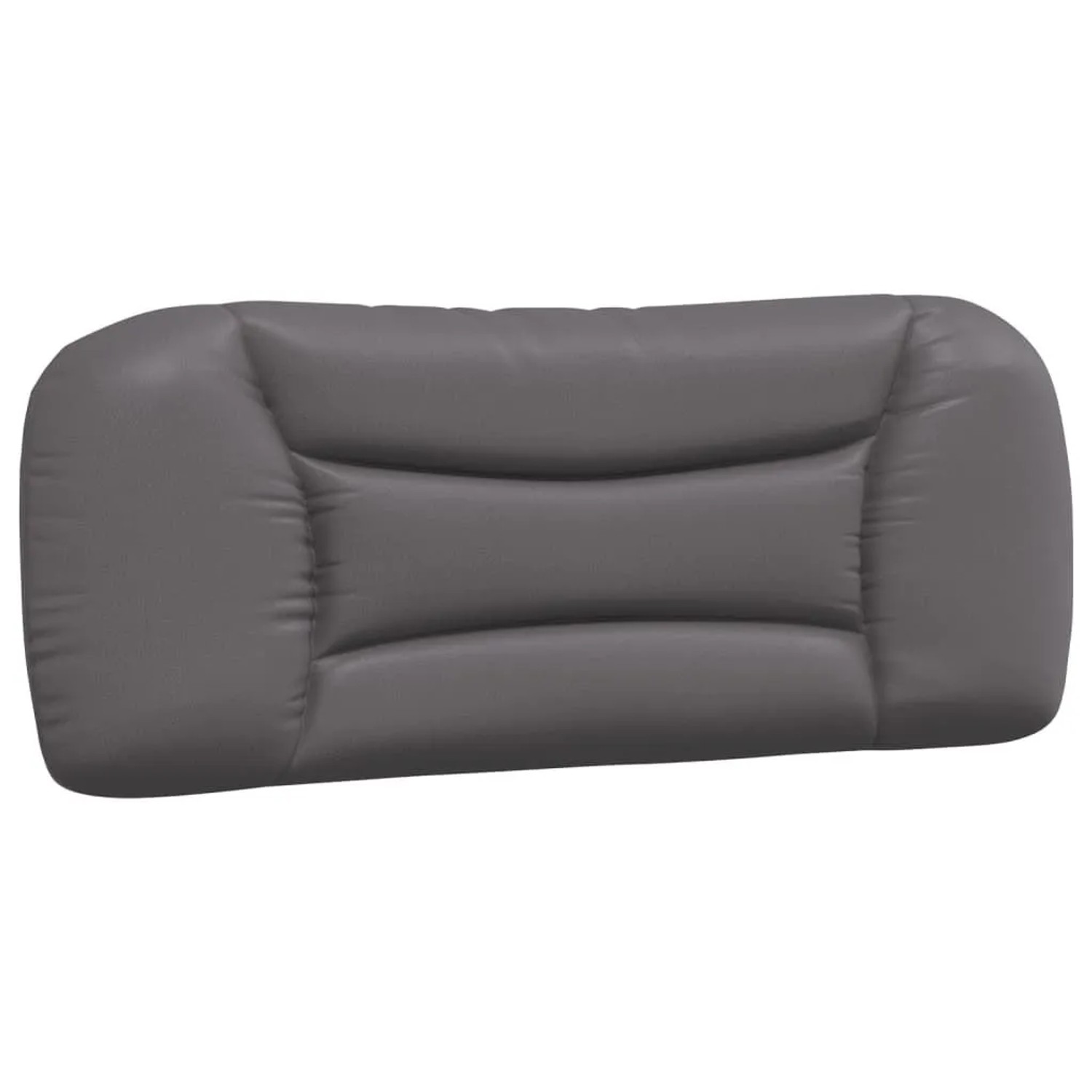 vidaXL Kopfteil-Kissen Hvar Grau 100 cm Kunstleder 374559