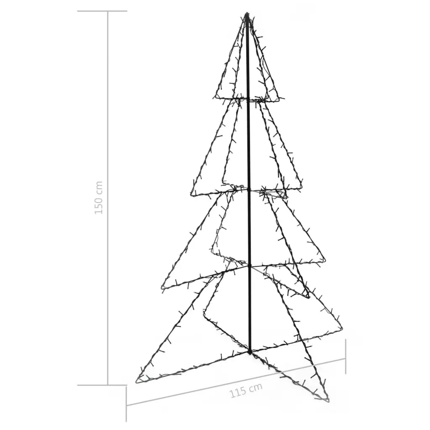 vidaXL Weihnachtsbaum LED 240 LEDs 115 x 150 cm Innen und Auen kaufen bei  OBI