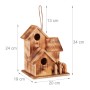 Relaxdays Vogelhaus Holz Natur Mit Schlaufe 34 cm x 20 cm x 19 cm 700 g_4