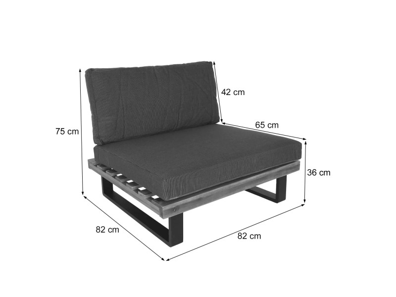 MCW Lounge-Sessel H54 Hellbraun Polster Dunkelgrau kaufen bei OBI