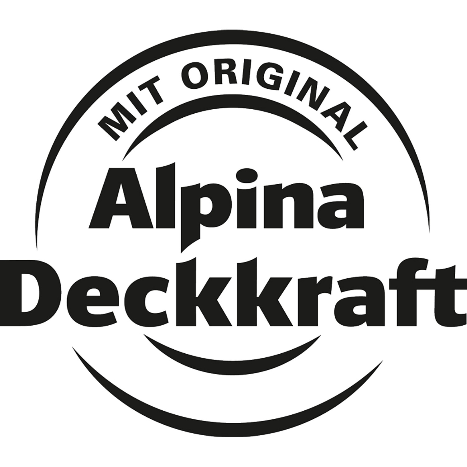 Logo von Alpinaweiß, der weißen Wandfarbe "Das Original" mit hoher Deckkraft.