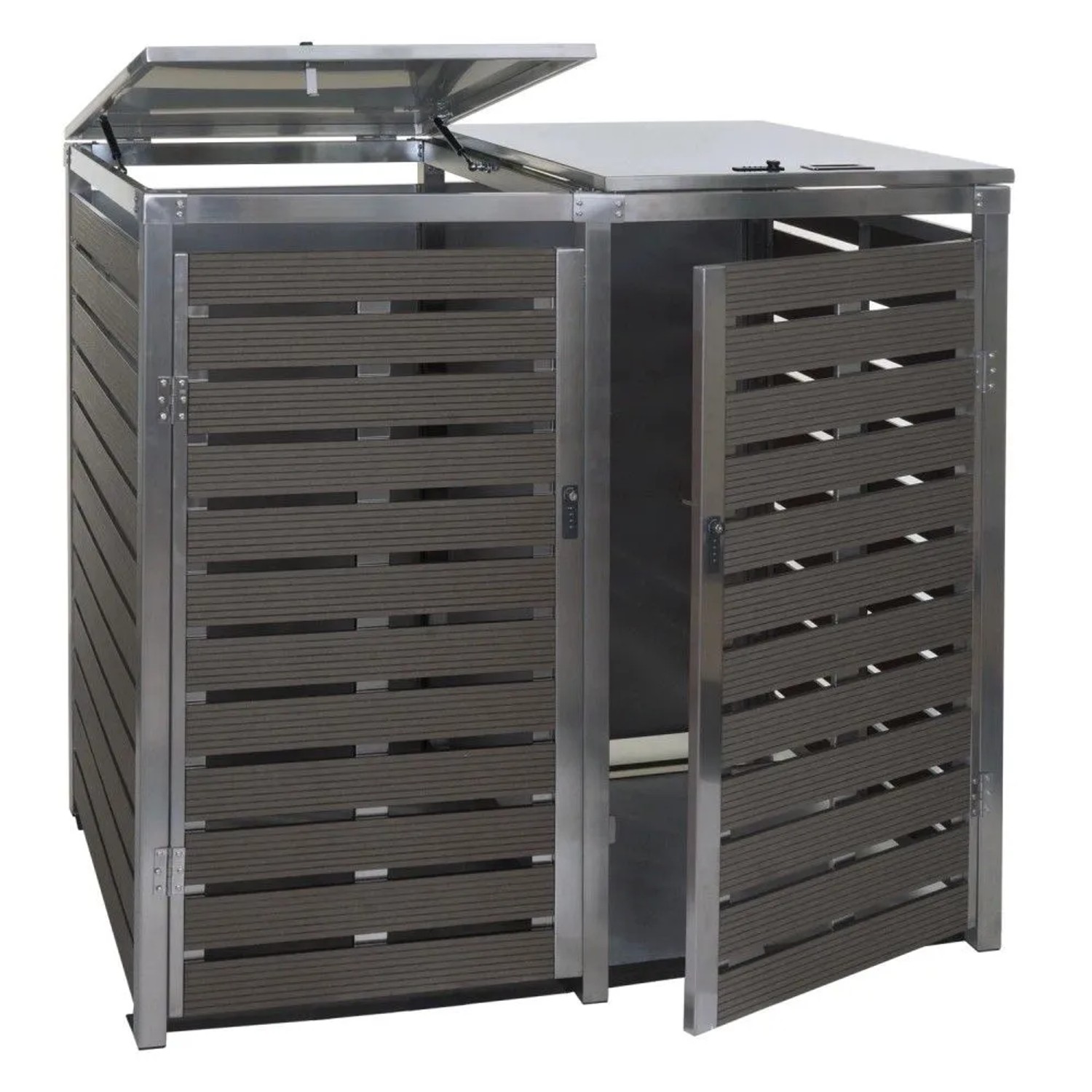 MCW XL Mülltonnenverkleidung K14 2er/4er Anthrazit 117x144x102cm