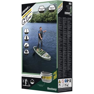 Bestway Hydro-Force SUP River Board Set Kahawai, 310 cm, auf dem Wasser. Stand Up Paddle Board Set.
