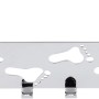 Siro Türgarderobe mit 4 Haken, Chrom glänzend, Footprint Design. Praktische Türhaken Garderobe.
