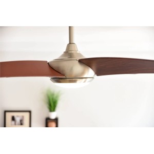 AIRERYDER Deckenventilator Borealis Nussbaum, 122 cm, mit LED-Beleuchtung.