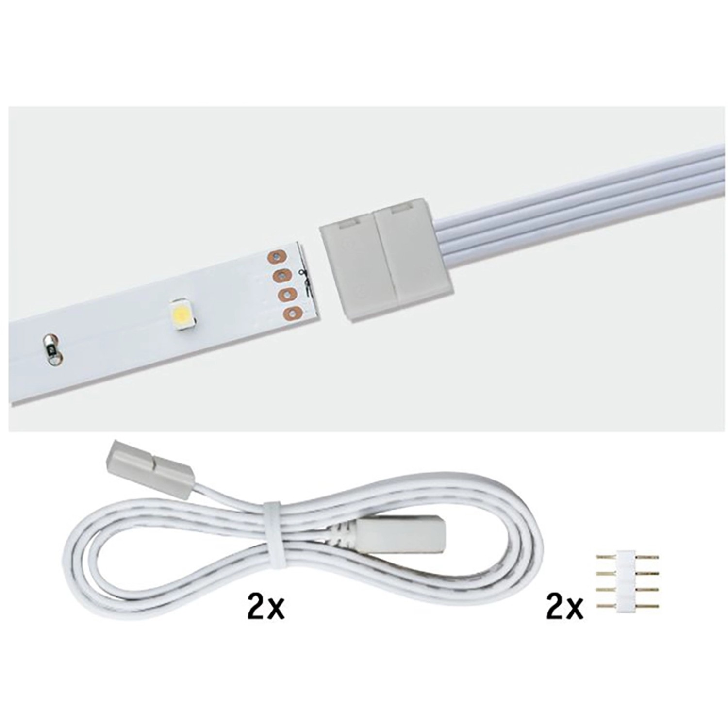Paulmann YourLED ECO Clip-Connector 2er-Pack, Zubehör für LED-Streifen, zum Verbinden von ECO Stripes.