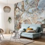Komar Vlies Fototapete Marble (400x250 cm) im Wohnraum mit Marmor-Optik.