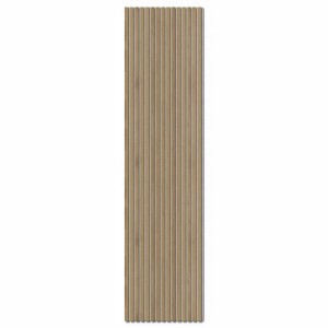 DenPanels Akustikpaneel Melamin Eiche Dunkel Filz Grau 260 cm x 60 cm