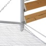 Detailansicht Bellissa Komposter mit Sieb: Holzrahmen, Metallgitter, Siebfläche.
