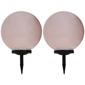 vidaXL Außen-Solarlampen 2 Stk LED Kugel 40 cm RGB 277128