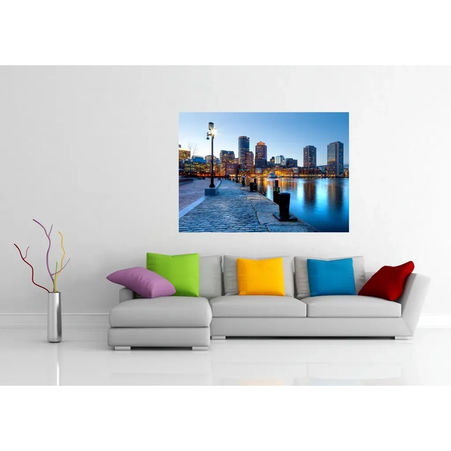 Party-Discount Wand-Deko 'Hollywood Stadtblick' – 1,2 X 12,2 M, PVC, Für Raumgestaltung & Partys