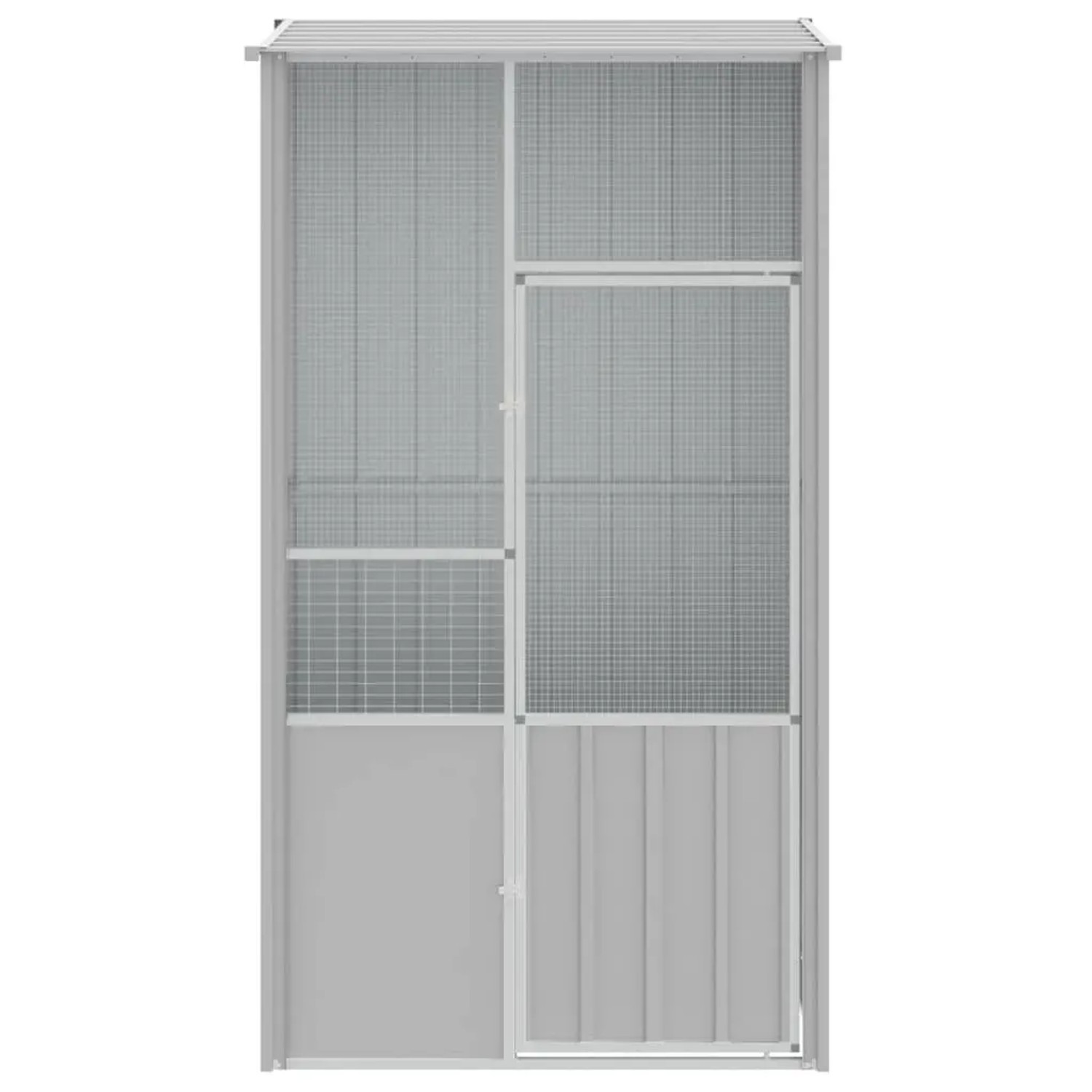vidaXL Voliere Grau 115x78x200 cm Verzinkter Stahl_5