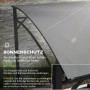 Detailansicht des dunkelgrauen Outsunny Grillpavillons mit Metallgestell und Polyesterdach.
