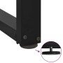 Detailaufnahme: Schwarzes vidaXL Bartischbein (T-Form) mit verstellbarem Fuß.