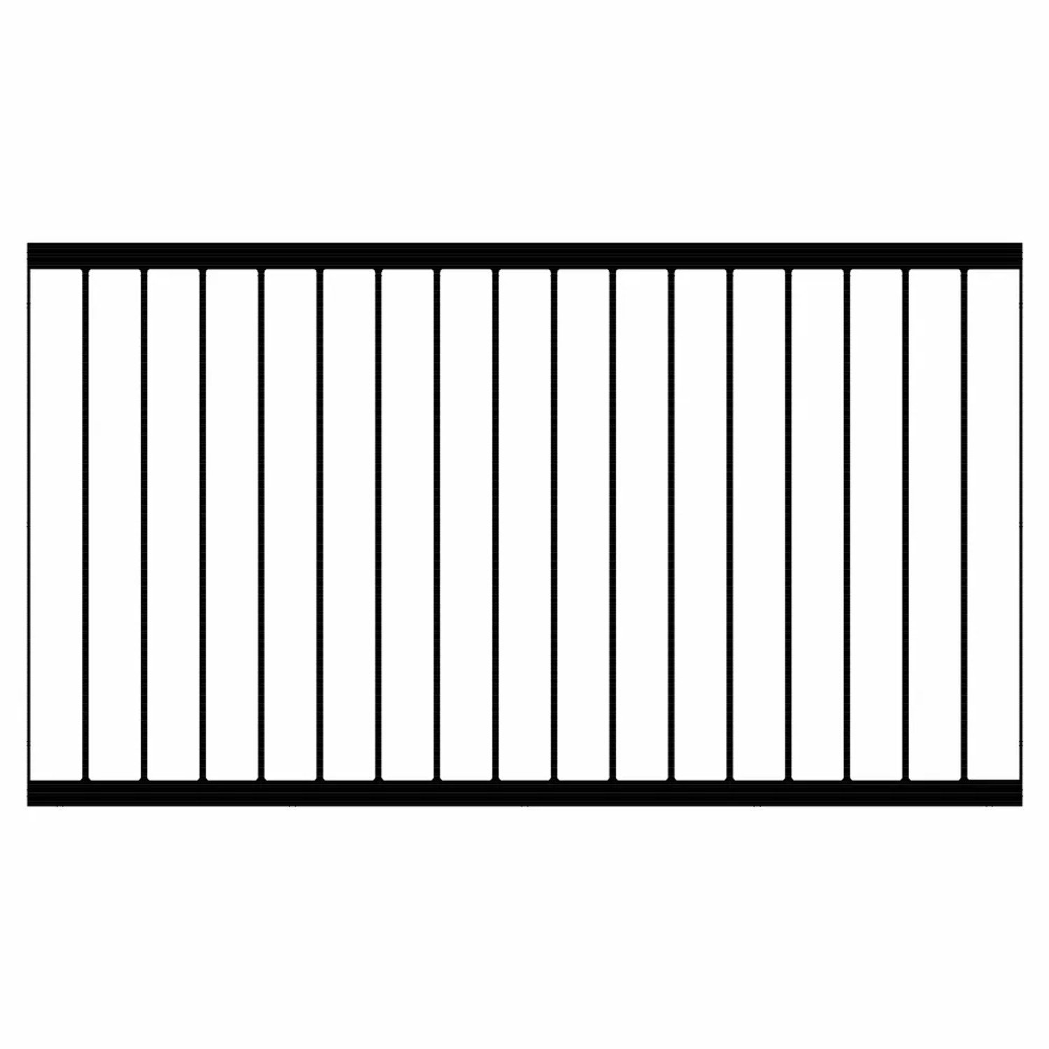 Vorgartenzaun Basic Stahl 150 cm x 85 cm Schwarz