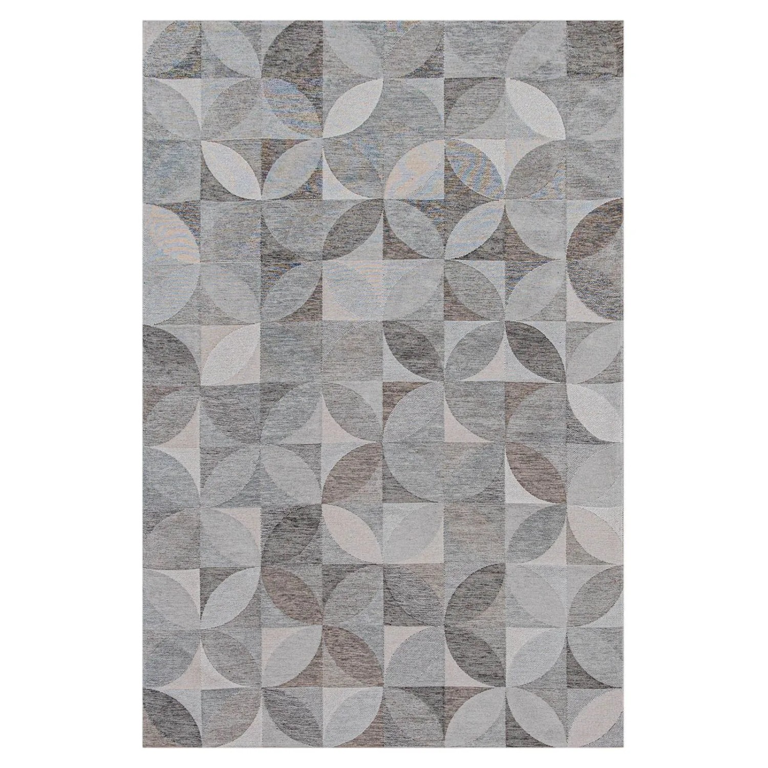 Lola&Moi Teppich Rock Crystal Silber 200x280cm