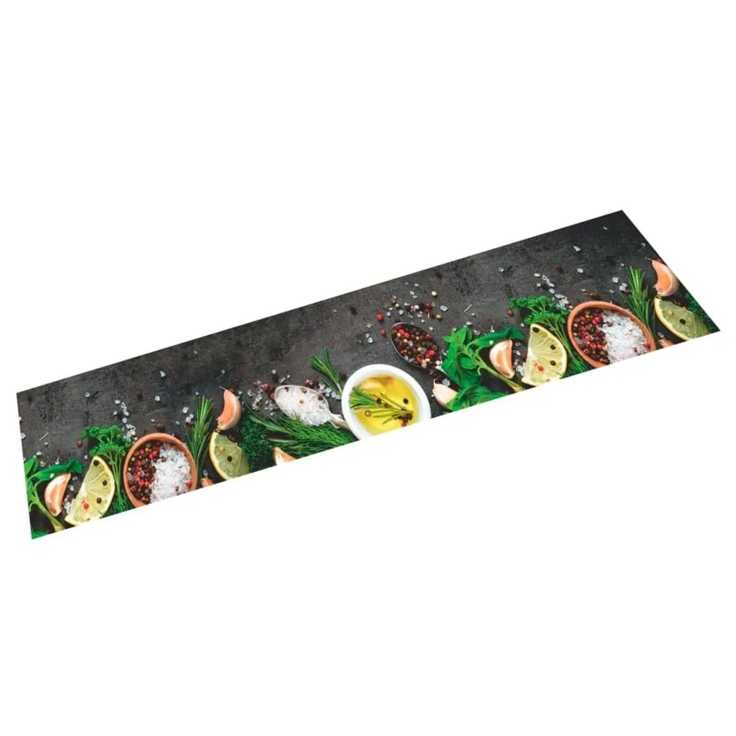 vidaXL Küchenteppich Waschbar Gewürze 60x300 cm Samt 4005610