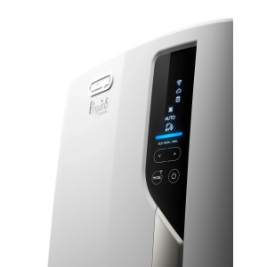DeLonghi Pinguino PAC EL112 Klimagerät, Detailaufnahme des Bedienfelds mit Display.