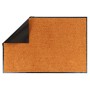 Orange Primaflor Schmutzfangmatte Clean, 90x150cm, mit rutschfestem Vinylrücken und Gummirand.