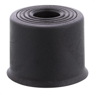 Schwarzer Wagner Türstopper Vulkano aus Gummi, Ø 35 mm x 25 mm, für Boden oder Wand.