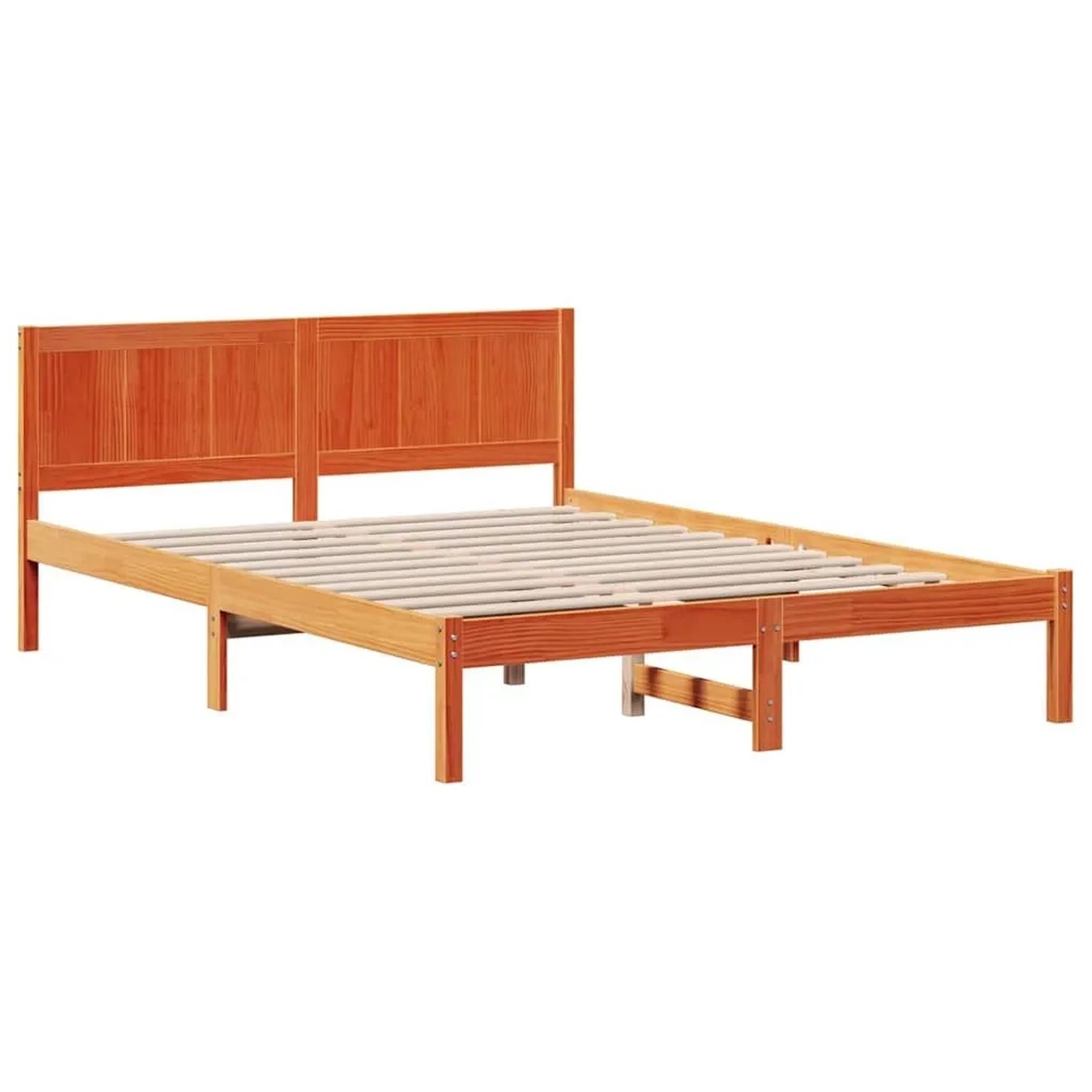 vidaXL Bettgestell Braun 160 x 200 cm Massivholz Kiefer 872184 günstig online kaufen