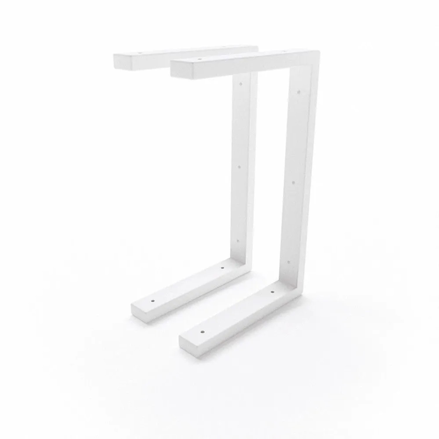 HEVVA Waschtischhalterung LAHN 25 cm Tief 2er Set Weiß