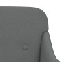 Dunkelgraue vidaXL Sitzbank aus Stoff, Detail der gepolsterten Rückenlehne mit Knopf und Armlehne.
