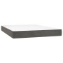 Dunkelgraue vidaXL Boxspringbett-Matratze, 140x190 cm, Samt.