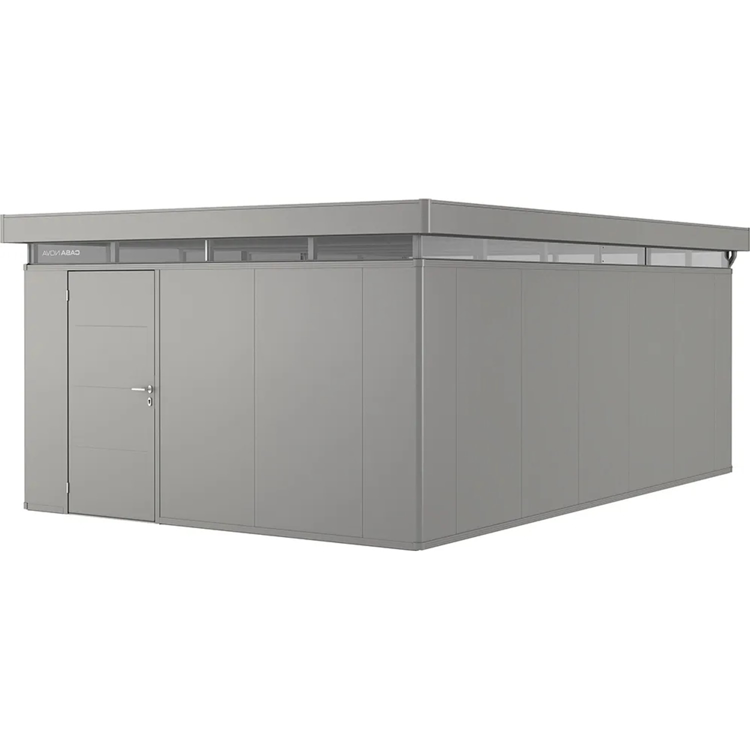 Biohort Metallgerätehaus CasaNova 4 x 6 m Quarzgrau-Metallic Türanschlag links