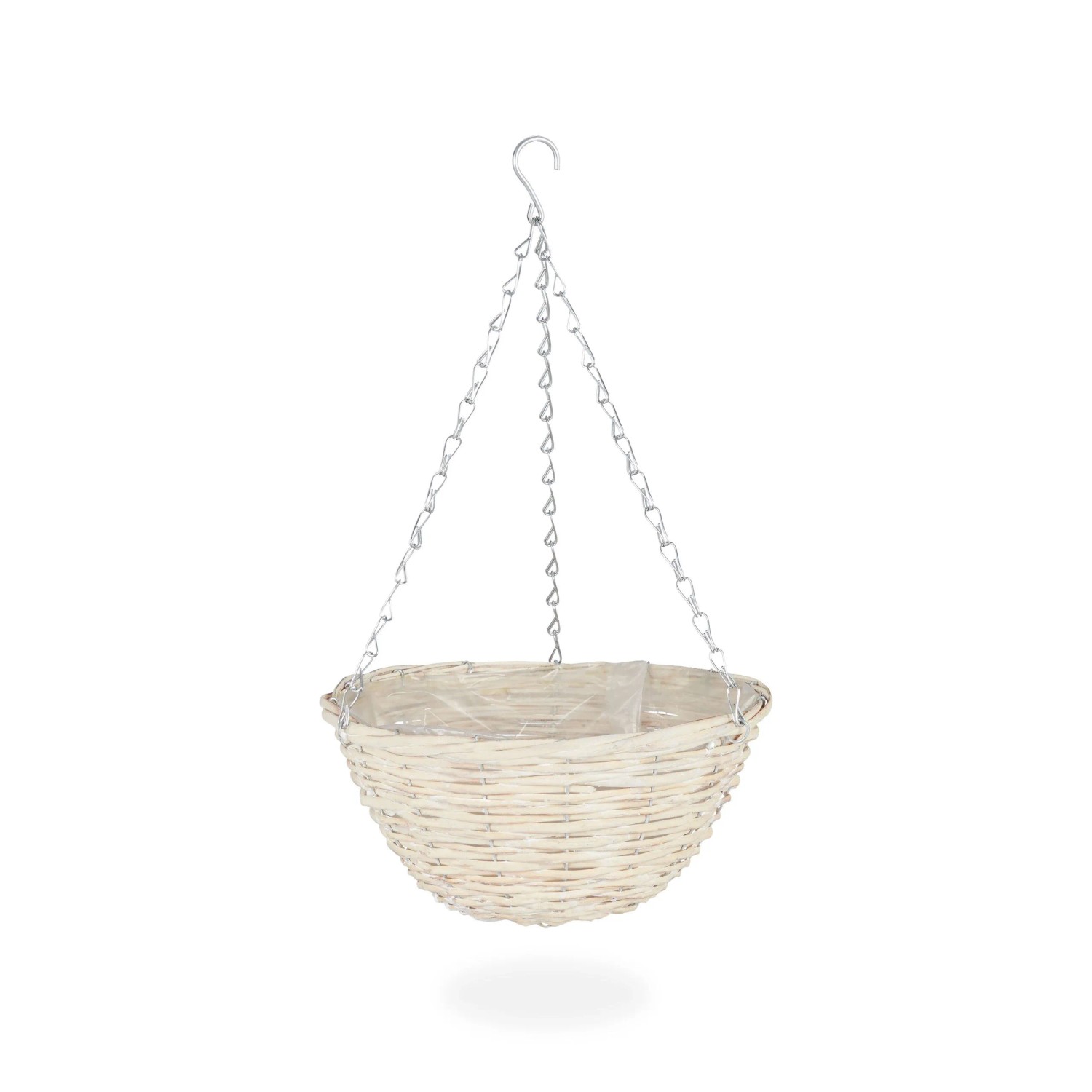 Relaxdays Blumenampel 3er Set Weide Natur mit Folie 12 cm x 25 cm 220 g
