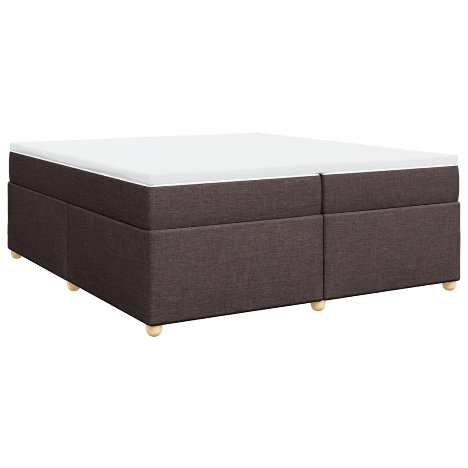 vidaXL Boxspringbett mit Matratze Dunkelbraun 200x200 cm Stoff 3285404 günstig online kaufen